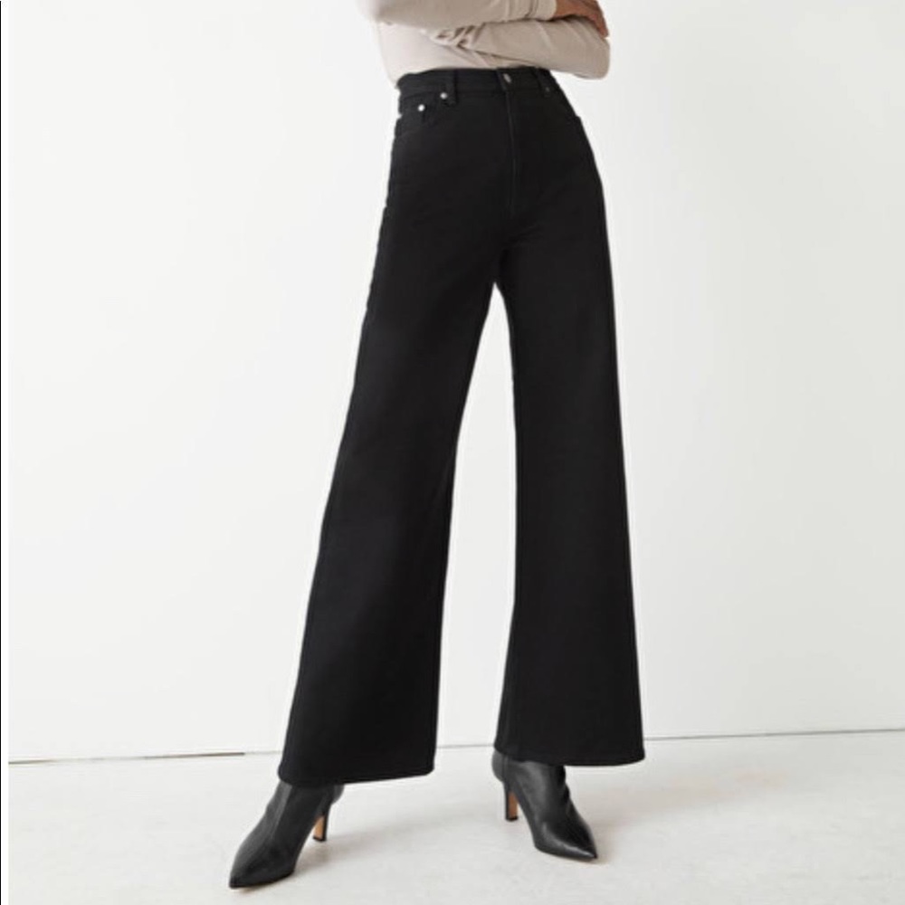 & Other Stories Black Wide-Leg Jeans